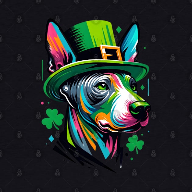 American Hairless Terrier in Saint Patrick's Day Spirit by ArtRUs